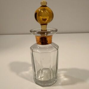 Vintage Perfume Bottle with brass details